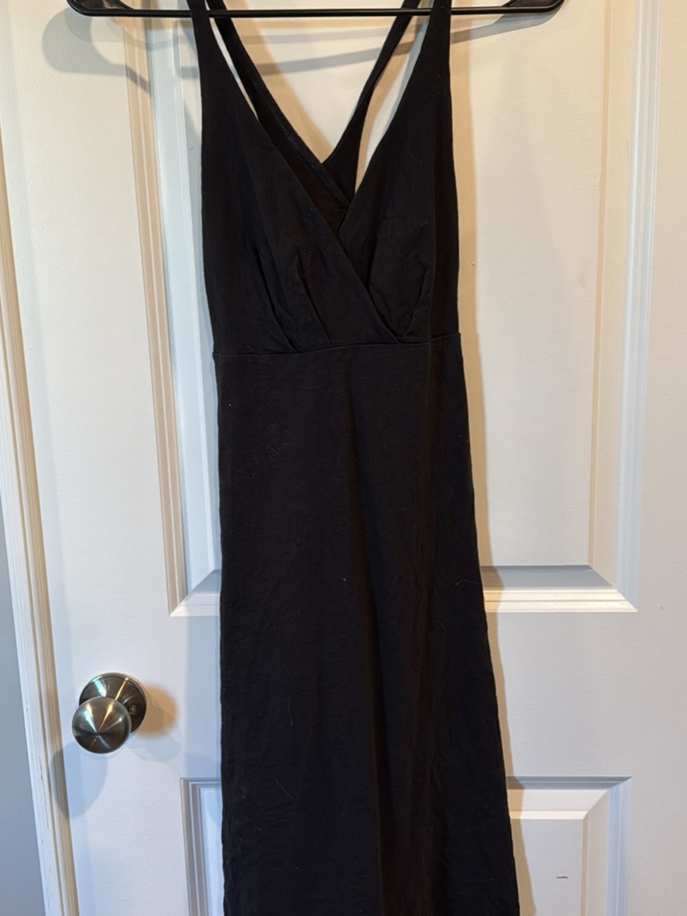 Patagonia Cotton V-Neck Cross Back Dress Granola Crunchy Hiking Outdoorsy